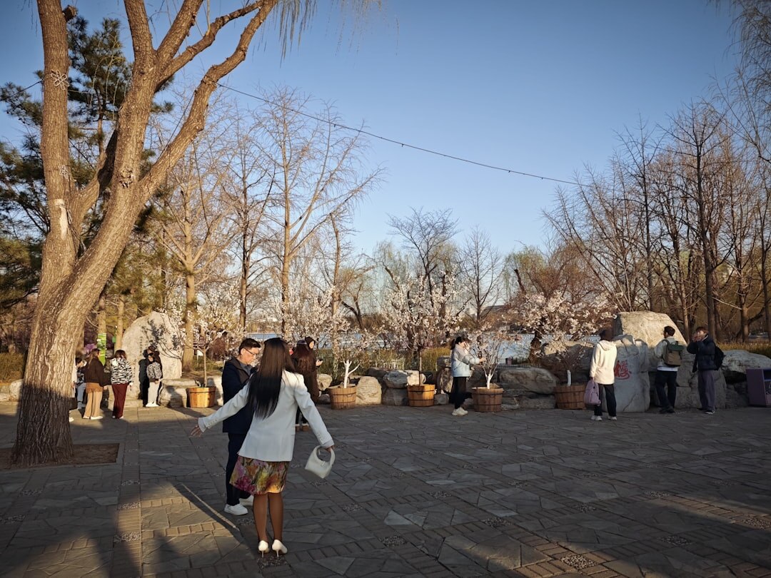 woman walking in park