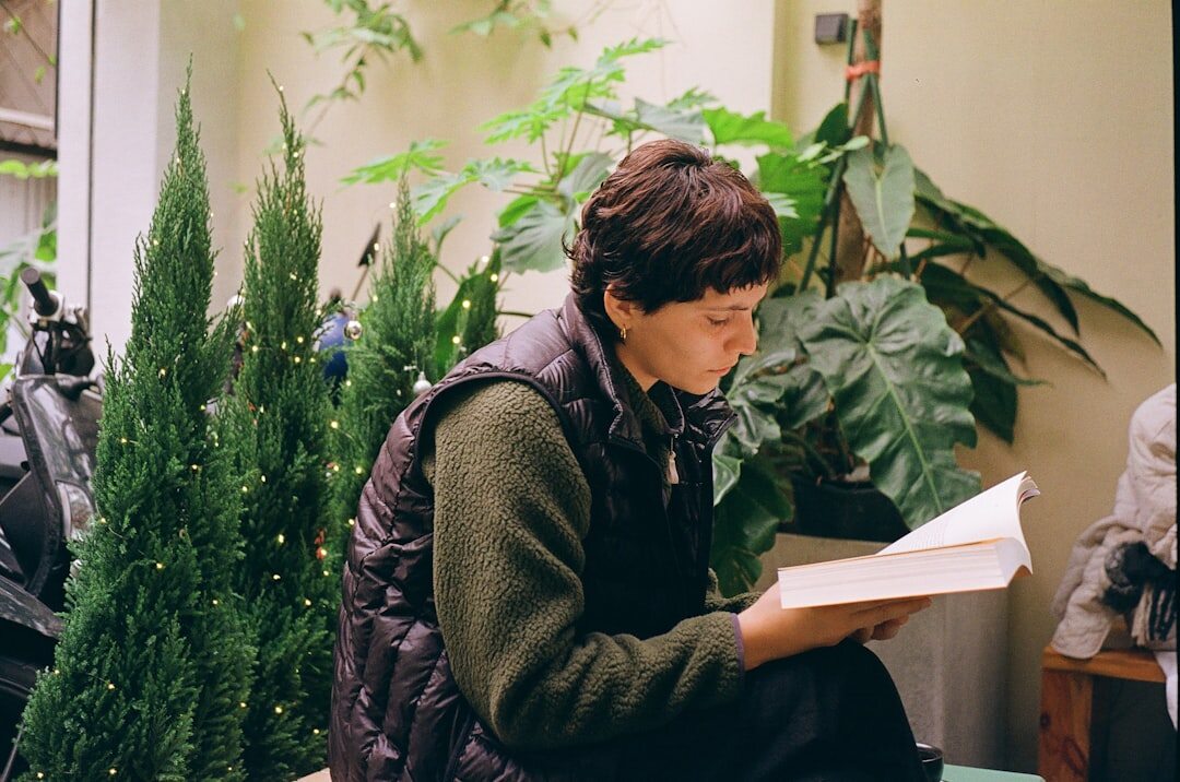 woman reading script